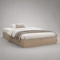 Queen Light Oak Engineered Wood Storage Platform Bed Frame, 81.9 x 63.8 x 15.7 in