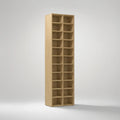 22-Cubby Tall Shoe Storage Cabinet, Light Oak, 23.6 x 11.8 x 78.7 in